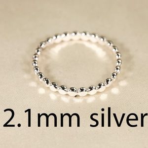 Sterling Silver Flat Bead Ring Size 5